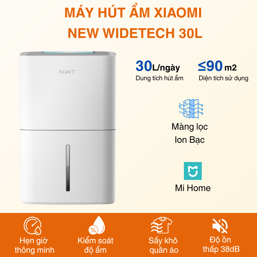 Máy hút ẩm Xiaomi New Widetech 30L