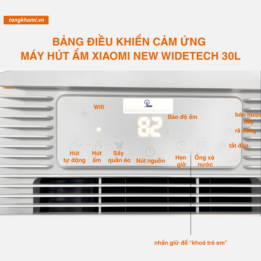 hướng dẫn sử dụng máy hút ẩm xiaomi 30L new widetech