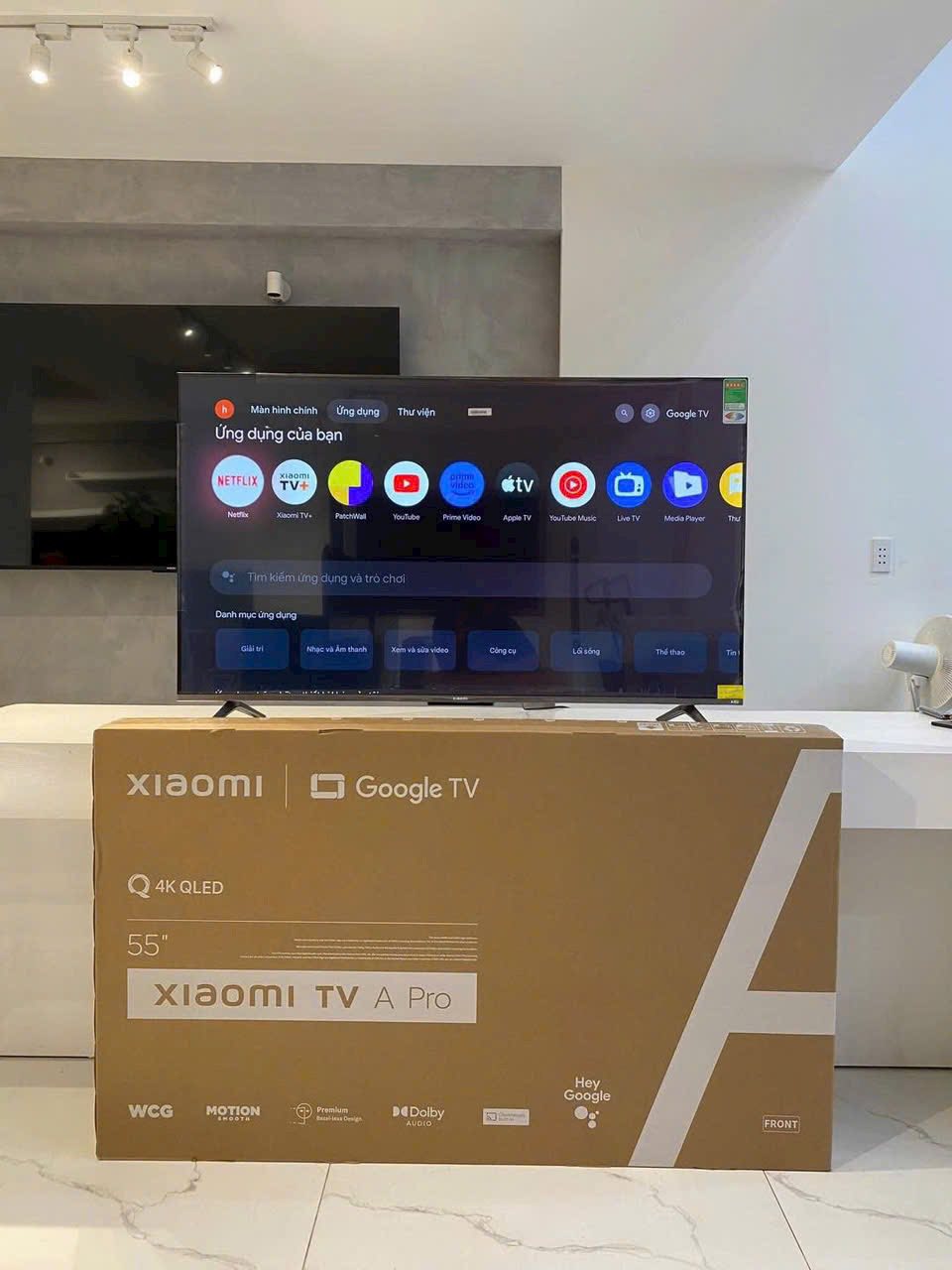lắp đặt tivi xiaomi a pro 55inch QLED tại nhà 