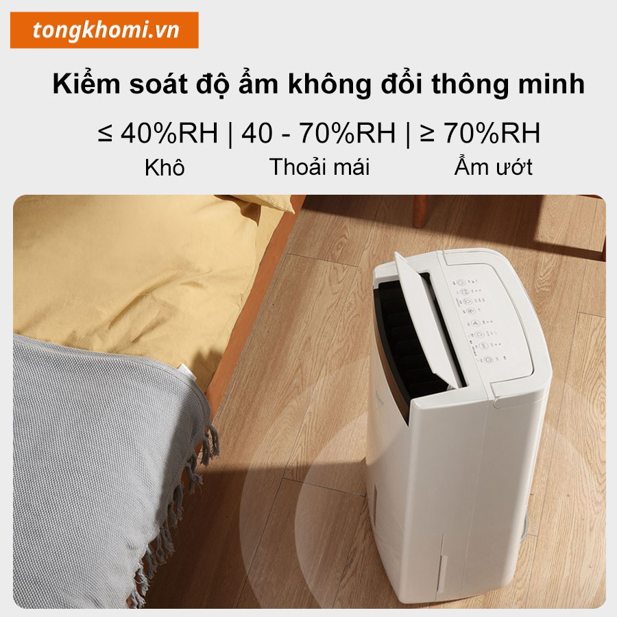 Máy hút ẩm không khí Xiaomi kiểm soát độ ẩm thông minh 
