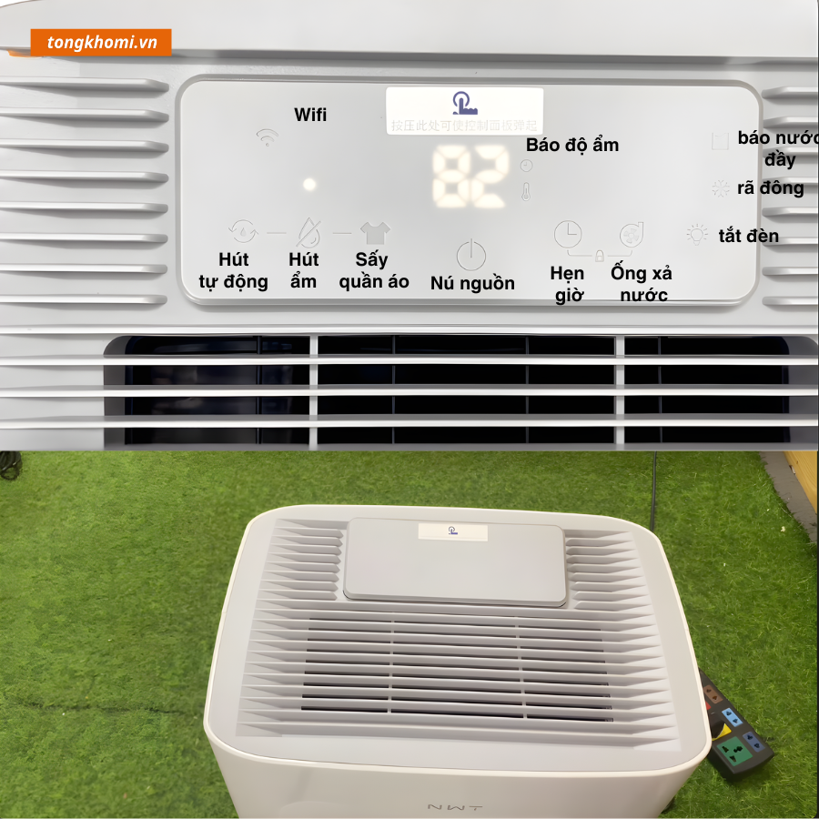 Bảng điều khiển máy hút ẩm xiaomi new widetech 30L