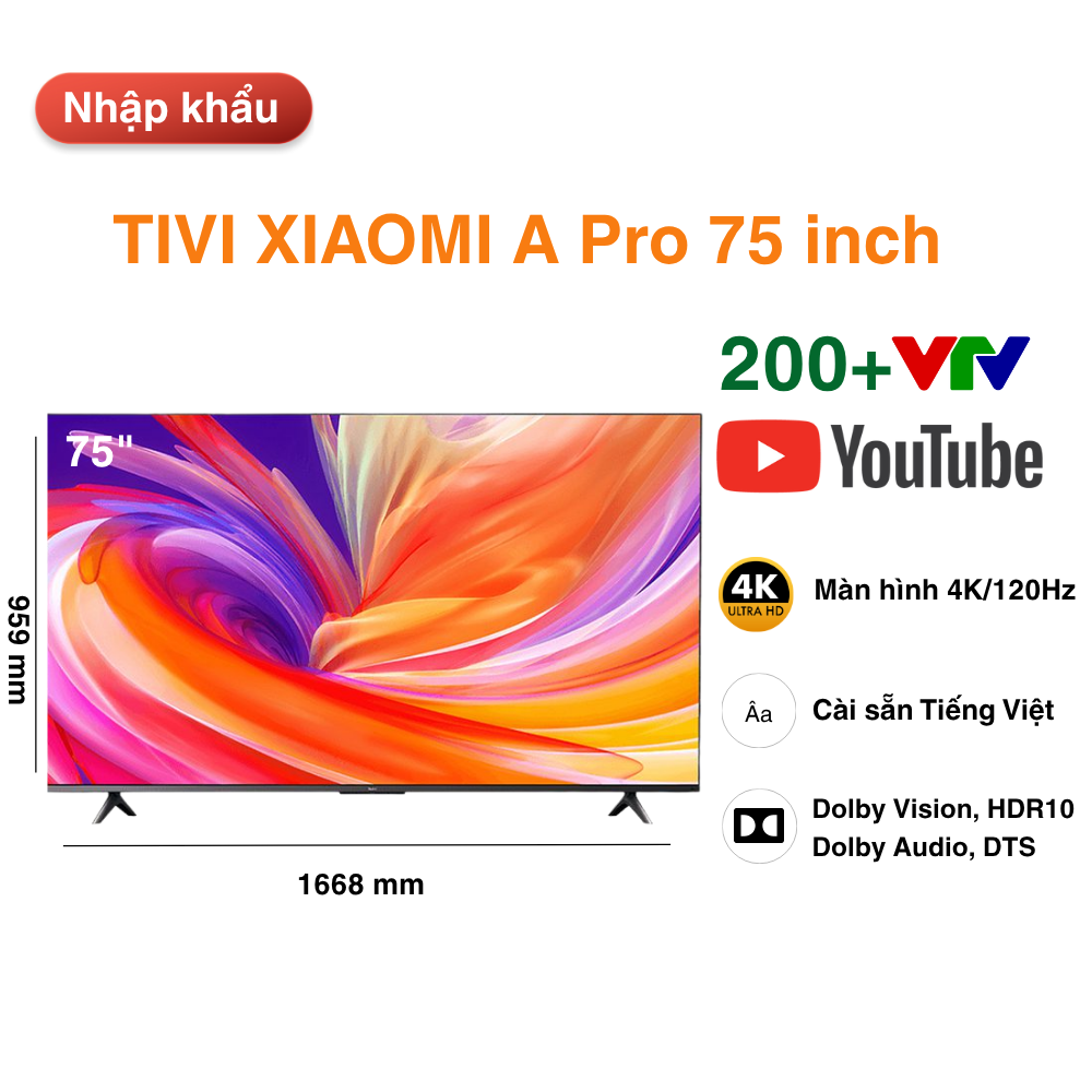 Tivi Xiaomi A Pro 75 inch nội địa 2025 giá tốt