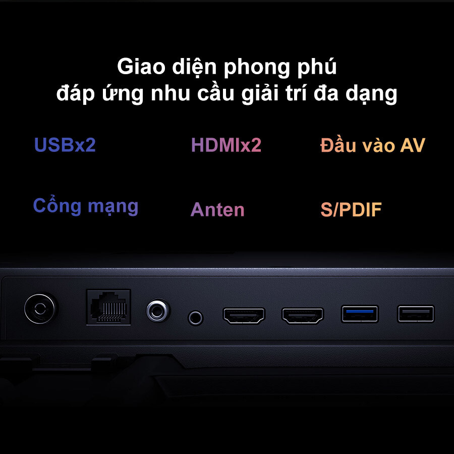 tivi Xiaomi A Pro 75 inch đa dạng cổng kết nối