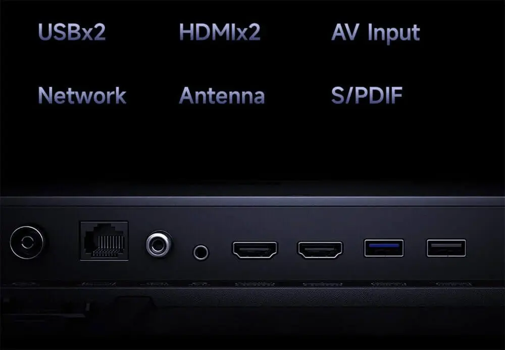 cổng kết nối đa dạng của tivi xiaomi a pro 55 inch