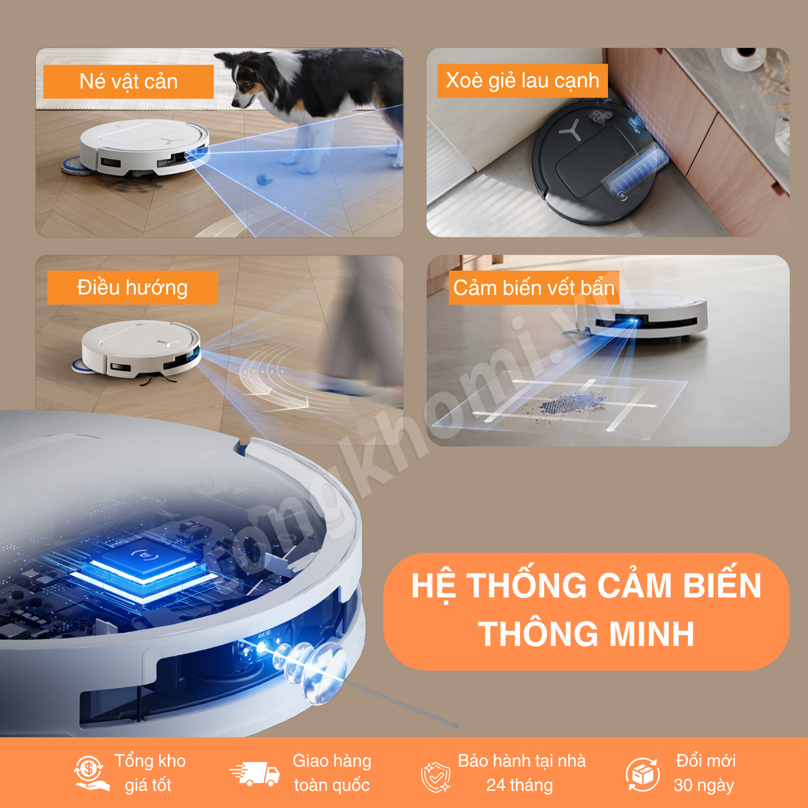 Hệ thống đa cảm biến cực thông minh của robot hút bụi Ecovacs T80