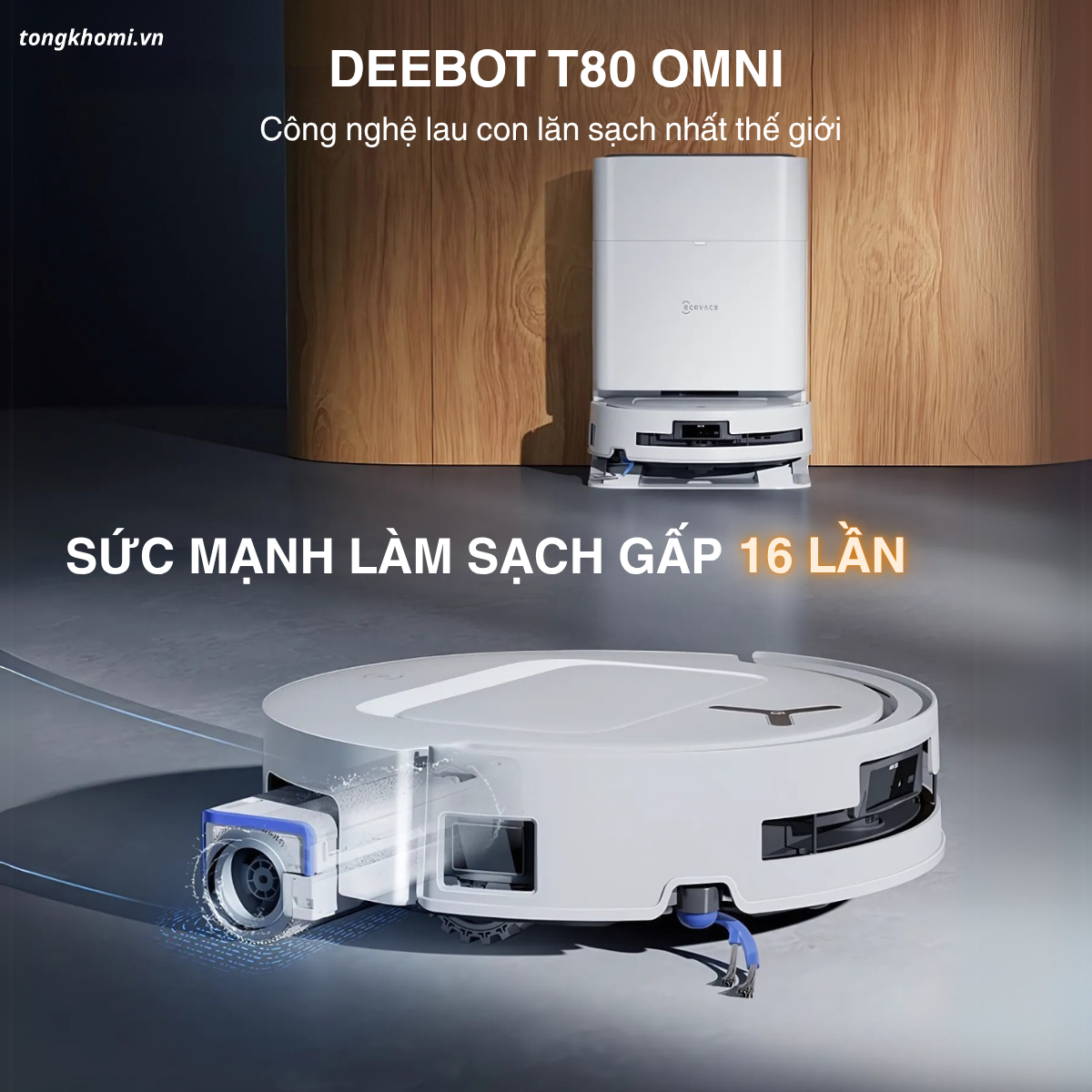 Robot công nghệ lau con lăn làm sạch liên tục 