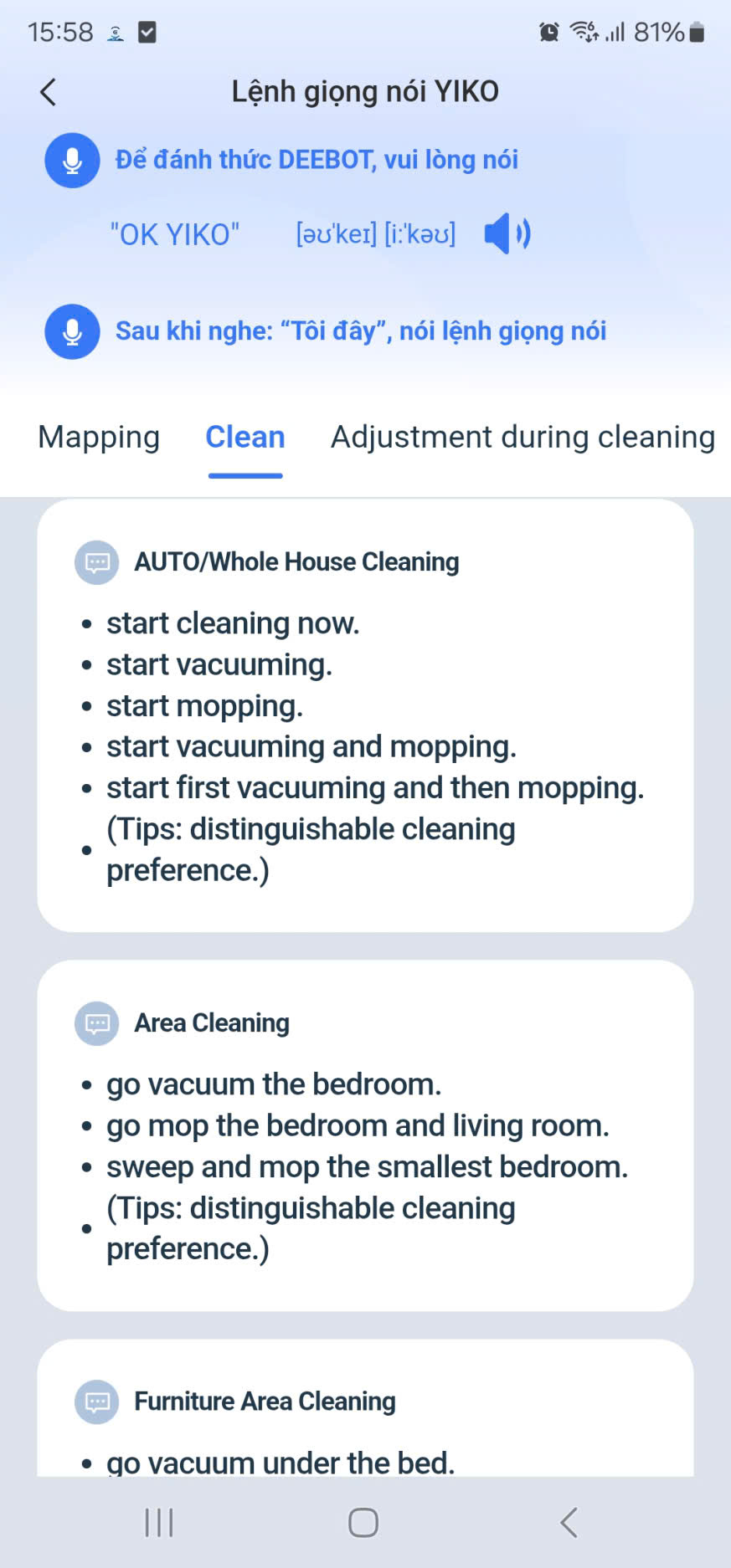 Ecovacs home điều khiển robot lau nhà tiếng Việt 2