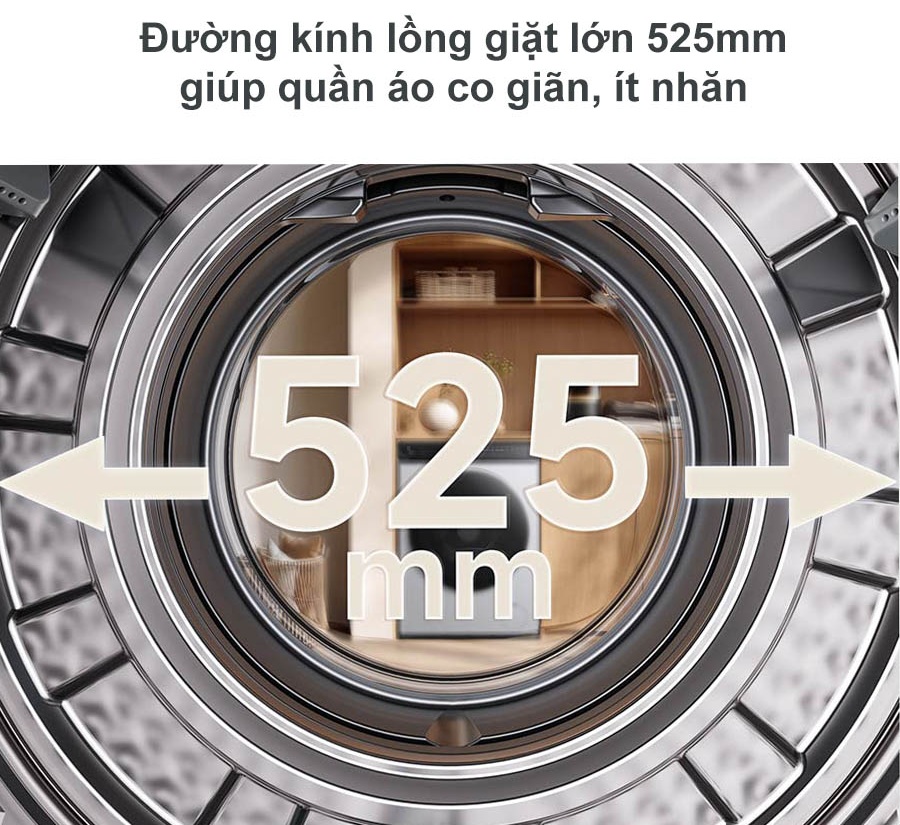 Thiết kế nhỏ gọn nhưng lồng giặt mở rộng trên máy giặt MJ202 
