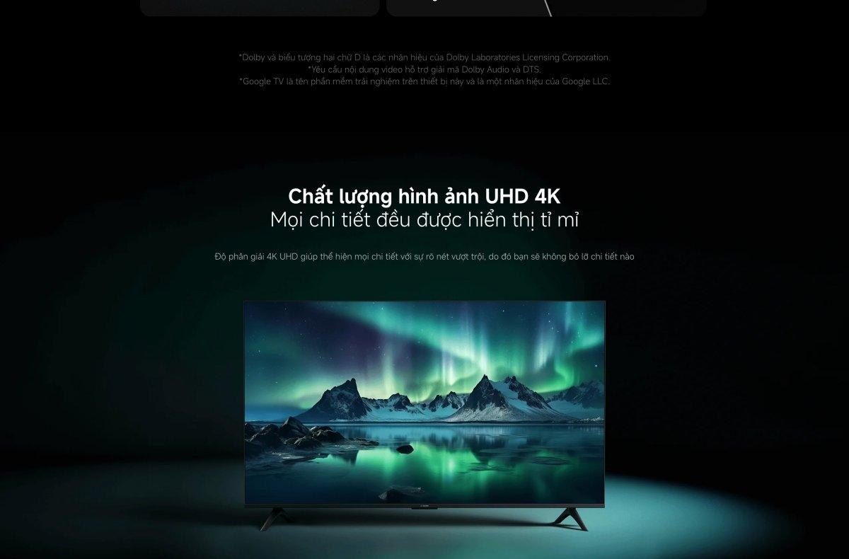 Tivi Xiaomi A 43 inch bản quốc tế 2026 màn hình 4K