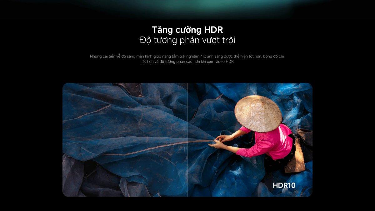 Chế độ HDR tăng tương phản trên tivi A43 quốc tế
