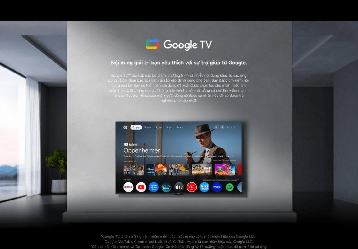Hệ điều hành Google TV trên tivi Xiaomi quốc tế