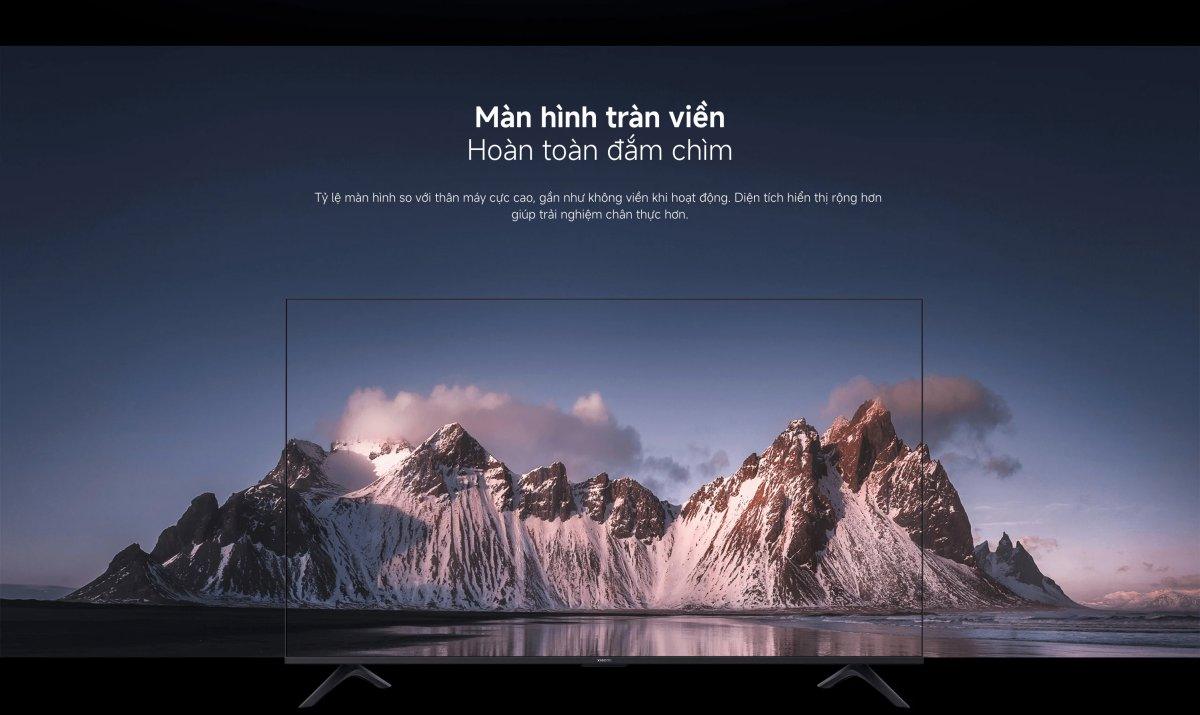 Màn hình tràn viền cho cảm giác xem chân thực trên tivi xiaomi 