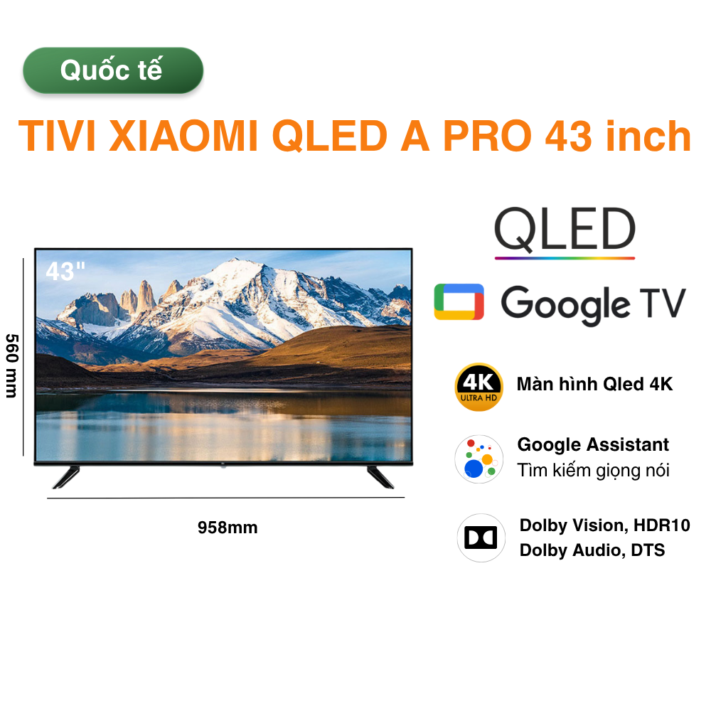 Tivi Xiaomi A Pro 43 inch chính hãng