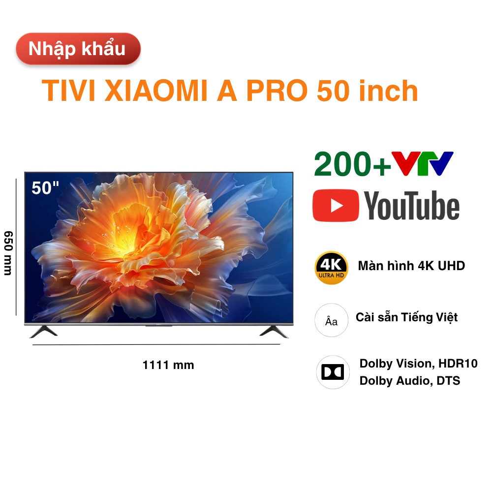 Tivi Xiaomi A Pro 50 inch tổng kho giá tốt nhất