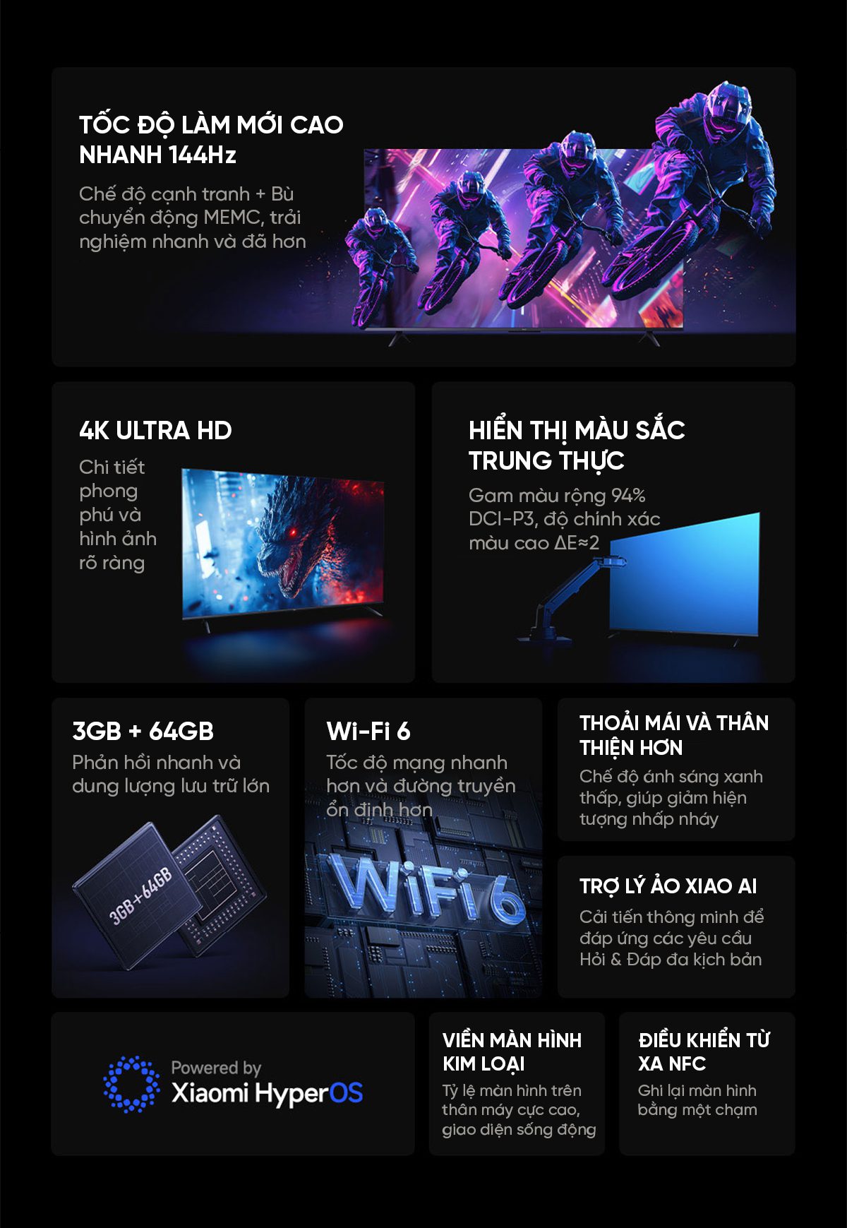 Tivi Xiaomi A Pro 50 inch quốc tế 