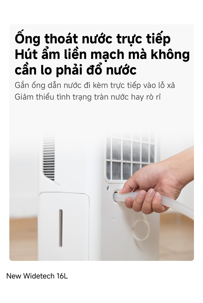 Ống xả nước tự động cho máy hút ẩm không khí