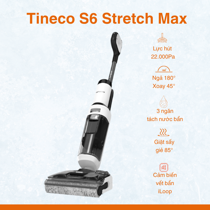 Máy hút bụi lau sàn cầm tay Tineco S6 Stretch Max